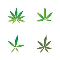 logo foglia di cannabis vettore