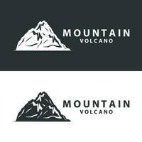 vulcano logo design ispirazione naturale scenario vulcano eruzione montagna elegante premio vettore