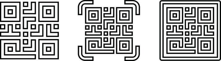 scansione qr codice icona nel piatto. digitale lettura codice. isolato su qr codice scansione per smartphone. mobile applicazione qr codice per pagamento e Telefono. vettore per applicazioni e sito web