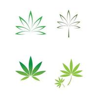 logo foglia di cannabis vettore