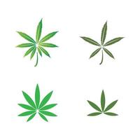 logo foglia di cannabis vettore