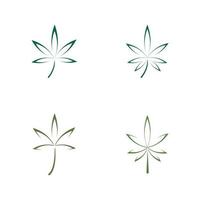 logo foglia di cannabis vettore