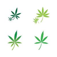 logo foglia di cannabis vettore