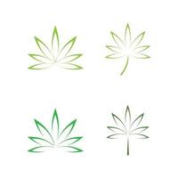 logo foglia di cannabis vettore