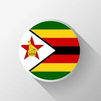 creativo Zimbabwe bandiera cerchio distintivo vettore