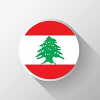 creativo Libano bandiera cerchio distintivo vettore