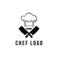 cucina capocuoco cappello logo design vettore modello