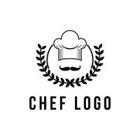 cucina capocuoco cappello logo design vettore modello