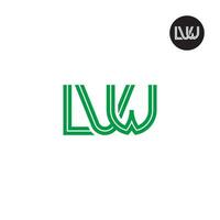 lettera lvw monogramma logo design con Linee vettore