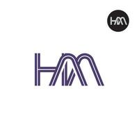 lettera ahah monogramma logo design con Linee vettore