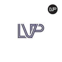 lettera lvp monogramma logo design con Linee vettore