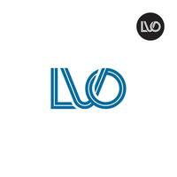 lettera lvo monogramma logo design con Linee vettore