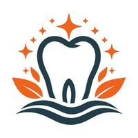 denti dente logo design vettore illustrazione