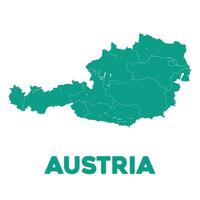dettagliato Austria carta geografica vettore