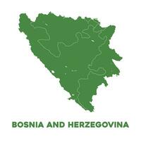 dettagliato bosnia e erzegovina carta geografica vettore