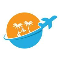 viaggio logo vettore icona illustrazione design. logo adatto per attività commerciale, linea aerea biglietto agenti e vacanze