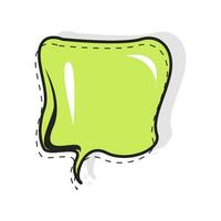 cartone animato pop arte discorso Palloncino verde colore per cartone animato. discorso bolla vettore, pensato o parlare vuoto nube, comunicazione comico scatola per Messaggio nel bambini prenotare, vuoto scatola opera d'arte illustrazione vettore