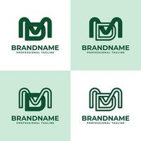 moderno lettera dm monogramma logo impostare, adatto per attività commerciale con dm o md iniziali vettore