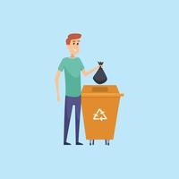 riciclaggio della spazzatura persone che smistano i rifiuti proteggono l'ambiente i caratteri del processo di separazione dei rifiuti