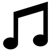 segno di simbolo dell & # 39; icona della nota di musica isolare su fondo bianco vettore