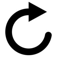 aggiorna il simbolo dell'icona segno su sfondo bianco vettore