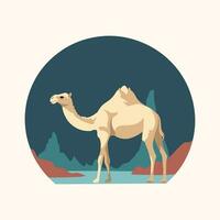 vettore cammello. Ramadan elemento. Arabo elemento per saluti. islamico design