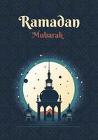 islamico saluto carta, Ramadan modello. Ramadan mubarak. manifesto, media striscione. vettore