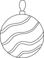 fronzolo per Natale. doodled con semplice e carino linee, Perfetto per decorazione inviti o nuovo anno striscioni. adornano il tuo Natale albero e ghirlanda con queste delizioso scarabocchio palline. vettore