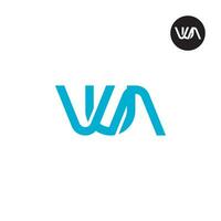 lettera vua monogramma logo design vettore