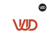 lettera vud monogramma logo design vettore