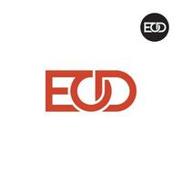 lettera eod monogramma logo design vettore