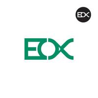 lettera eox monogramma logo design vettore