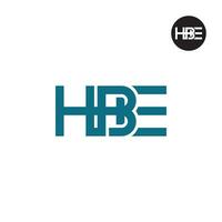 lettera hbe monogramma logo design vettore
