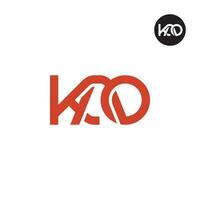 lettera kao monogramma logo design vettore