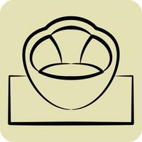 icona fagiolo Borsa. relazionato per casa decorazione simbolo. mano disegnato stile. semplice design modificabile. semplice illustrazione vettore