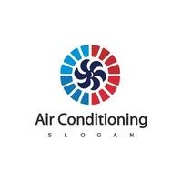 logo dell'aria condizionata, concetto di logo hvac vettore