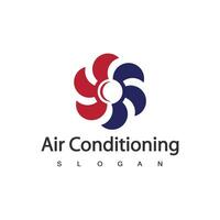 logo dell'aria condizionata, concetto di logo hvac vettore