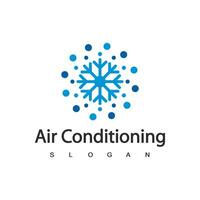 logo dell'aria condizionata, concetto di logo hvac vettore