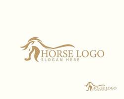 cavallo logo creativo animale testa sprint emblema design modello vettore