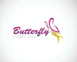 farfalla logo creativo colore moderno linea design modello illustrazione vettore animale marca emblema attività commerciale