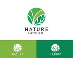 natura logo creativo foglia Salute design concetto illustrazione vettore