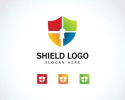scudo logo creativo casa colore design App ragnatela concetto vettore