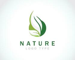 natura logo creativo cerchio marca partire attività commerciale emblema verde vettore