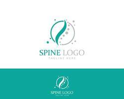 colonna vertebrale logo creativo soluzione Salute cura medico clinica design concetto vettore