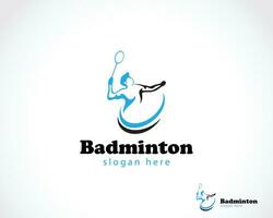 badminton logo creativo sport logo creativo campioni atletico vettore