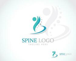 colonna vertebrale logo creativo soluzione Salute cura medico clinica design concetto vettore