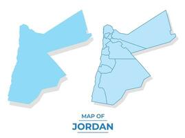 vettore Giordania carta geografica impostato semplice piatto e schema stile illustrazione