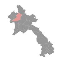 odomxay Provincia carta geografica, amministrativo divisione di lao popoli democratico repubblica. vettore illustrazione.