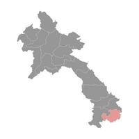 attapeu Provincia carta geografica, amministrativo divisione di lao popoli democratico repubblica. vettore illustrazione.