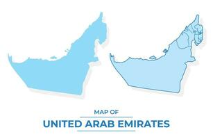 vettore Emirati Arabi Uniti carta geografica impostato semplice piatto e schema stile illustrazione